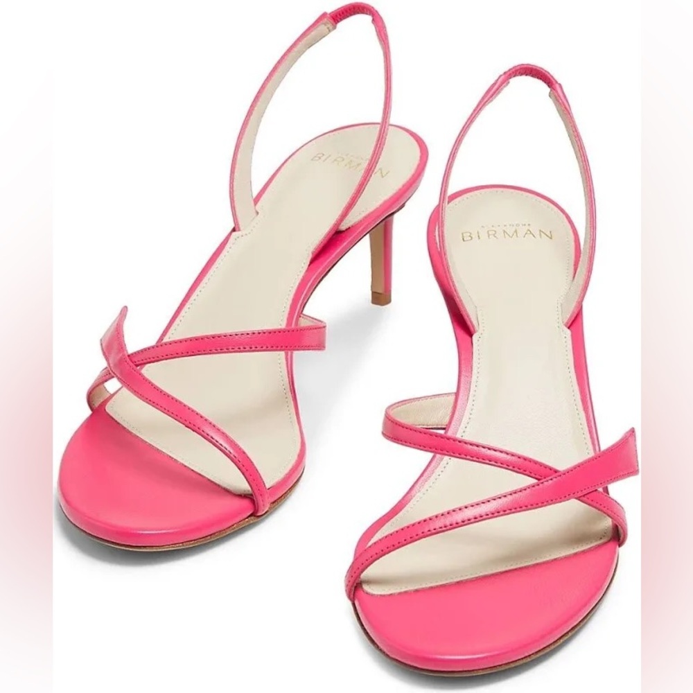 NWOT Alexandre Birman Tita 60MM Leather Slingback Sandals